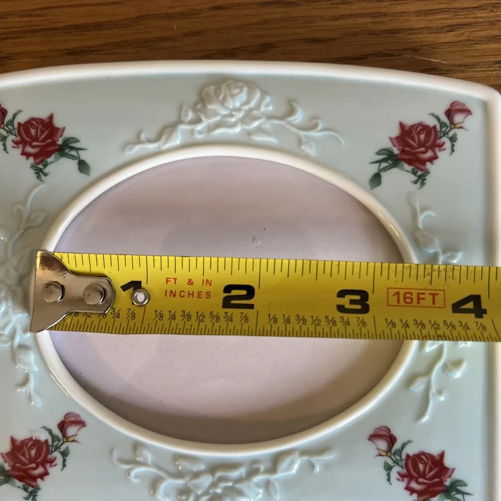 Avon Picture Frames Set Of 2 Porcelain Floral Cottagecore Shabby Chic NEW